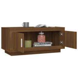 Berkfield Coffee Table Brown Oak 102X50X45 Cm Engineered Wood - thumbnail 4