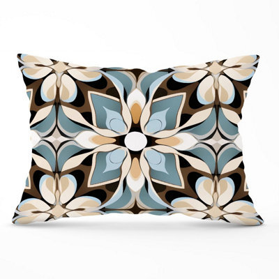 Warren Reed Designer Beige And Brown Abstract Pattern Cushions 33Cm X 48Cm - image 1
