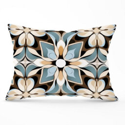 Warren Reed Designer Beige And Brown Abstract Pattern Cushions 33Cm X 48Cm - thumbnail 1