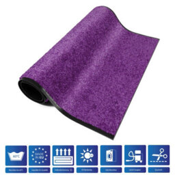 Floordirekt Use&wash Velour Dirt Trapper Entrance Mat Absorbent Non Slip Back Home Business Hallway Purple 120 X 300 Cm - thumbnail 5