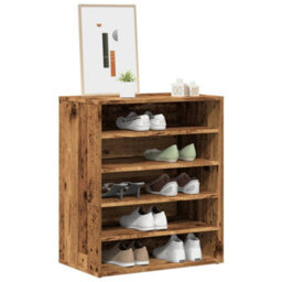 Berkfield Shoe Cabinet Old Wood 60X35X70 Cm Engineered Wood - thumbnail 1