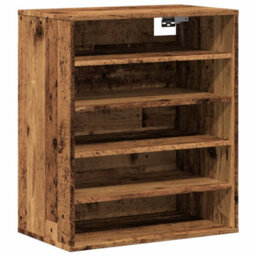 Berkfield Shoe Cabinet Old Wood 60X35X70 Cm Engineered Wood - thumbnail 8