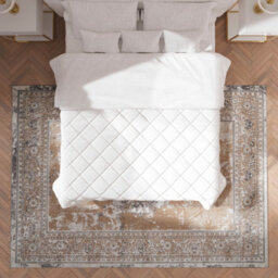 Loomed Neutral Beige Traditional Medallion Bordered Living Area Rug 190X280Cm - thumbnail 2
