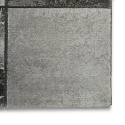 Ivory Silver Abstract Modern Easy To Clean Rug For Bedroom & Living Room-120Cm X 170Cm - thumbnail 4