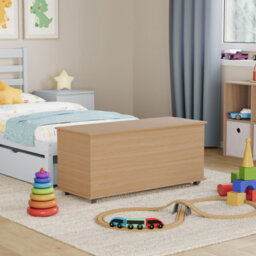 Lassic Vida Designs Leon Toy Box Storage Ottoman, Pine - thumbnail 4