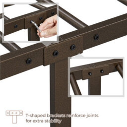 Yaheetech Bronze Single Metal Platform Bed Frame With High Headboard And Footboard - thumbnail 6