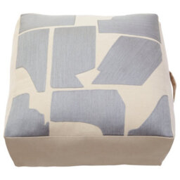 Orsina Bosie Ozella Natural And Grey Square Floor Cushion - thumbnail 1