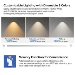 Maerts-E Illuminated Led Bathroom Wall Mirror With Dimmable 3 Lights,demister 1000X600mm Touch Switch - thumbnail 2
