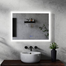 Maerts-E Illuminated Led Bathroom Wall Mirror With Dimmable 3 Lights,demister 1000X600mm Touch Switch