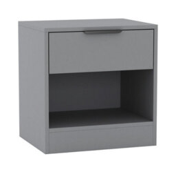 Urbn-Living Urbnliving 45Cm Width 1-Drawer Bedside Grey Table Cabinet Nightstand Storage Shelf Bedroom Furniture Unit Set Of 2 - thumbnail 6