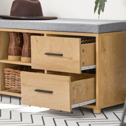 Sobuy Fsr148-N,hallway Shoe Bench Shoe Cabinet Shoe Rack Storage Bench, Wood Veneer,w110Xd35Xh45 - thumbnail 5