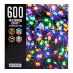 Christmas Lights 600 Led 18M Xmas Tree Lights Fairy Lights Multi-Coloured - thumbnail 7