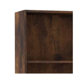 Urbn-Living Urbnliving 90Cm Height Rustic Brown 3 Tier Book Shelf Deep Bookcase Storage Cabinet Display Dining Living Room - thumbnail 4