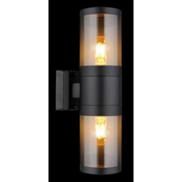Luminosa Lighting Luminosa Xeloo Outdoor Up Down Wall Lamp Matt Black Ip44 2X E27 - thumbnail 4
