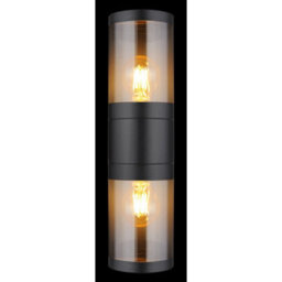 Luminosa Lighting Luminosa Xeloo Outdoor Up Down Wall Lamp Matt Black Ip44 2X E27 - thumbnail 5
