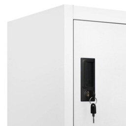 Vidaxl Locker Cabinet White 90X45X180 Cm Steel - thumbnail 7