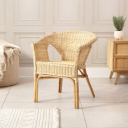 Desser Wicker Loom Chair Small Adults In Natural (H)71Cm X (W)57Cm X (D)54Cm - thumbnail 2