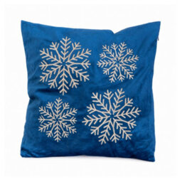 Samuel Alexander 45Cm Sapphire Snowflake Soft Christmas Decorative Cushion - thumbnail 8