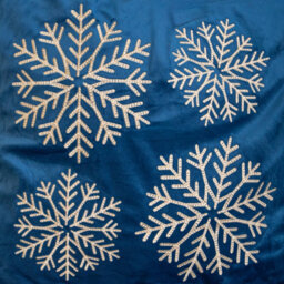 Samuel Alexander 45Cm Sapphire Snowflake Soft Christmas Decorative Cushion - thumbnail 4