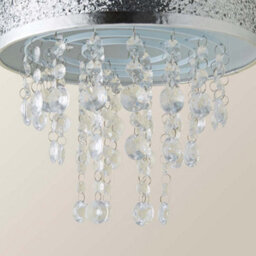 Valuelights Bonita Silver Glitter And Jewel Droplet Ceiling Lamp Shade - thumbnail 5