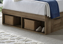 Warm Oak Finish Ottoman Bed With Practical Storage - King Size - thumbnail 4