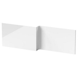 Affine 1600 X 855mm L Shape Shower Bath Side & End Panel White Acrylic Bathroom Lh - thumbnail 4