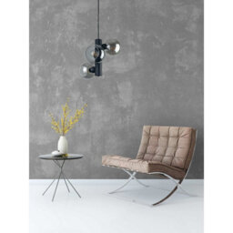 Luminosa Lighting Luminosa Tube Globe Pendant Ceiling Light Black Smoky Glass Shade 3X E27 - thumbnail 2