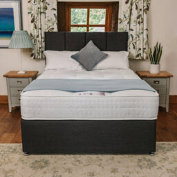Divan Base Direct Knightsbridge Deluxe 1000 Pocket Sprung Divan Bed Set 5Ft King 4 Drawers  Continental - Naples Slate - thumbnail 3