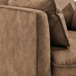 Furniturebox Uk Monroe Brown Faux Leather Armchair - thumbnail 5