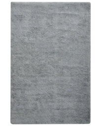 Wyld And Coco Grey Cotton Bath Mat 60 X 90 Cm - Thick Fluffy Pile, Solid Colour - thumbnail 1