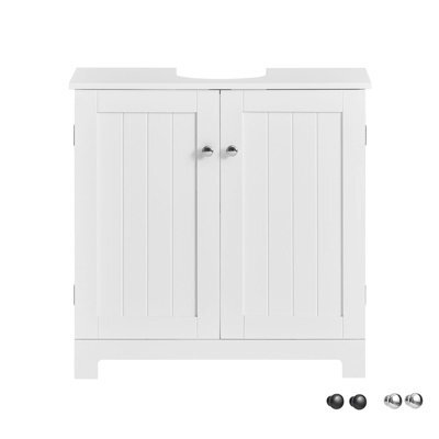 Sobuy Bzr18-Ii-W, Under Sink Cabinet Bathroom Vanity Unit, Suitable For Pedestal Sinks,white,w60Xd30Xh60 - image 1