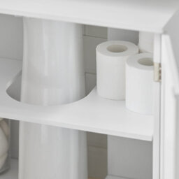 Sobuy Bzr18-Ii-W, Under Sink Cabinet Bathroom Vanity Unit, Suitable For Pedestal Sinks,white,w60Xd30Xh60 - thumbnail 8