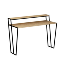 Decortie Pal Modern Study Desk Oak With Monitor Stand  Width 124Cm - thumbnail 2