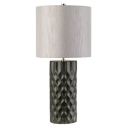 Stylish Graphite Finish Table Lamp With Steel Shade And Polished Nickel Finial - thumbnail 2