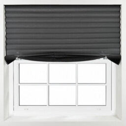Furnished Stick On Blackout Blinds - No Drill Pleated Shades, Removable Blockout Shutters, Grey (W)70Cm X (L)210Cm - thumbnail 1