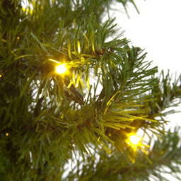 Snowtime 180Cm (6Ft) Pre-Lit Fir Artificial Christmas Tree With 100 Led Warm White Lights - thumbnail 2
