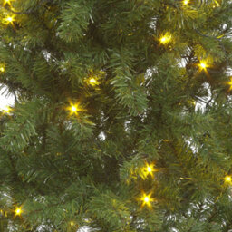 Snowtime 180Cm (6Ft) Pre-Lit Fir Artificial Christmas Tree With 100 Led Warm White Lights - thumbnail 4