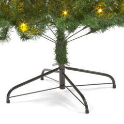 Snowtime 180Cm (6Ft) Pre-Lit Fir Artificial Christmas Tree With 100 Led Warm White Lights - thumbnail 3
