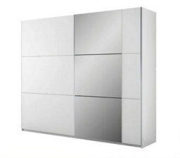 Arte Bastia 250Cm Sliding Door Wardrobe In White Matte And Alpine Spruce - Fresh, Modern Storage Solution - thumbnail 4