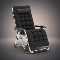 Extra Wide Zero Gravity Reclining Chair 74Cm Foldable Outdoor Lounger With Cushion & Cup Holder, Adjustable Heavy Duty Sun Chair - thumbnail 6