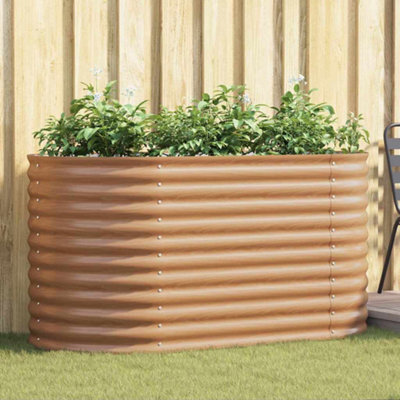 Walplus Garden Raised Bed Brown 160 X 80 X 81 Cm Steel - image 1