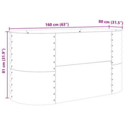 Walplus Garden Raised Bed Brown 160 X 80 X 81 Cm Steel - thumbnail 9