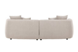 3 Seater Curved Beige Boucle Modular Sofa,  2 Piece Contemporary Sectional With Pillows In Beige Boucle - thumbnail 7