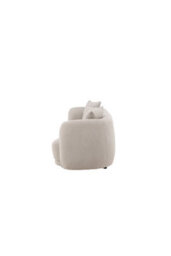 3 Seater Curved Beige Boucle Modular Sofa,  2 Piece Contemporary Sectional With Pillows In Beige Boucle - thumbnail 6
