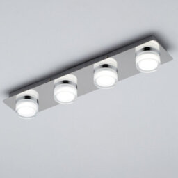 Litecraft Bolton Chrome 4 Light Led Bathroom Ceiling Spotlight Bar - thumbnail 3
