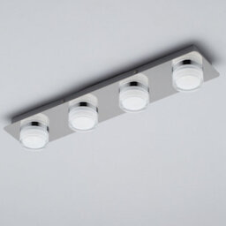 Litecraft Bolton Chrome 4 Light Led Bathroom Ceiling Spotlight Bar - thumbnail 4
