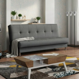 Enduro Iii Sofa Bed For Living Room Polyurethane Foam Wave Spring Wooden Frame Click Clack 193X90X85Cm Dark Grey - thumbnail 2