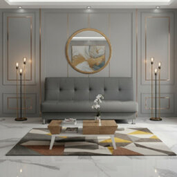 Enduro Iii Sofa Bed For Living Room Polyurethane Foam Wave Spring Wooden Frame Click Clack 193X90X85Cm Dark Grey - thumbnail 1
