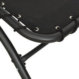Walplus Sun Lounger With Canopy Black 167X80X195 Cm Fabric And Steel - thumbnail 5