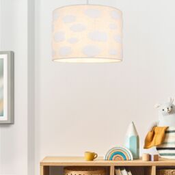 White & Neutral Clouds Round Lamp Shade (D)28Cm - thumbnail 2